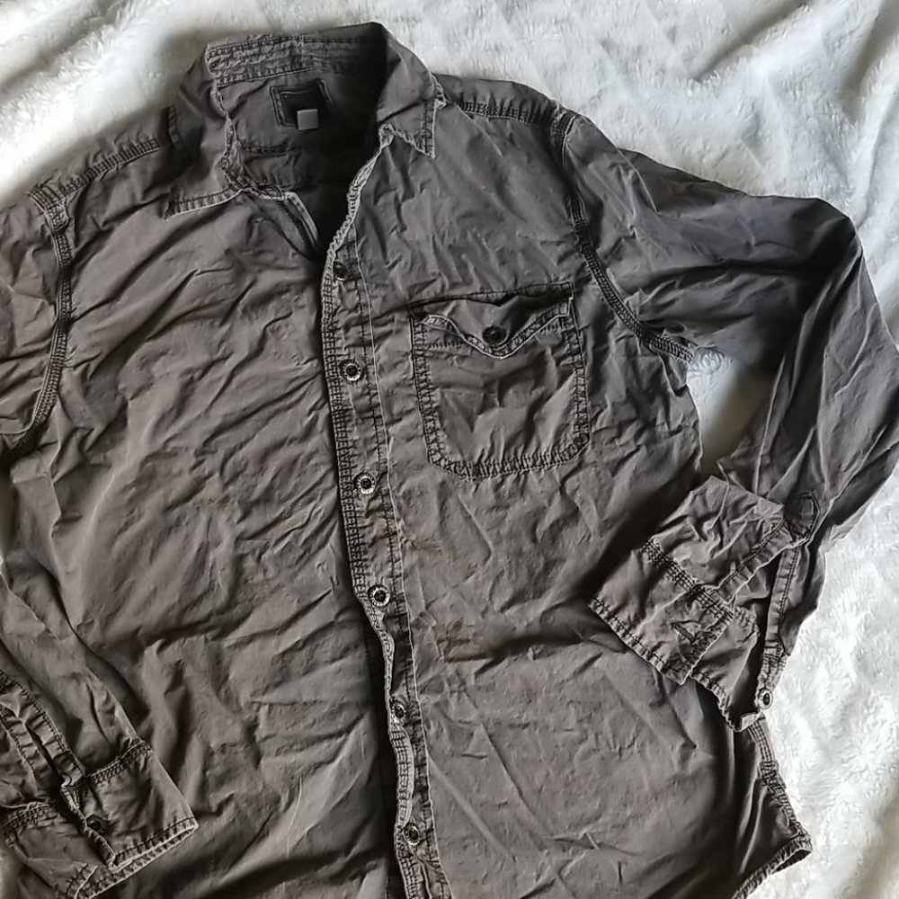 Converse Men's long sleeve collared shirt - Picture 4 of 7